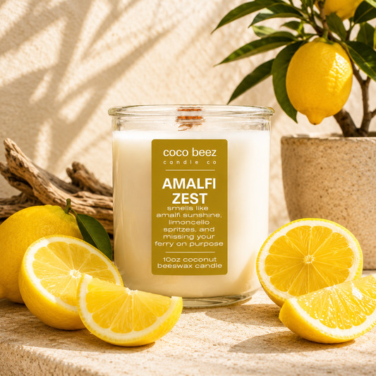 Lemon sugar candle called Amalfi Zest