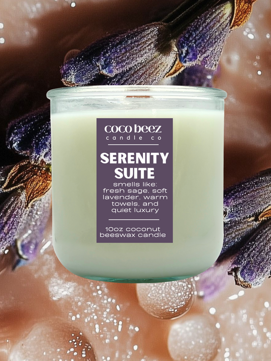 Serenity Suite candle-Lavender, Sage, Eucalyptus 