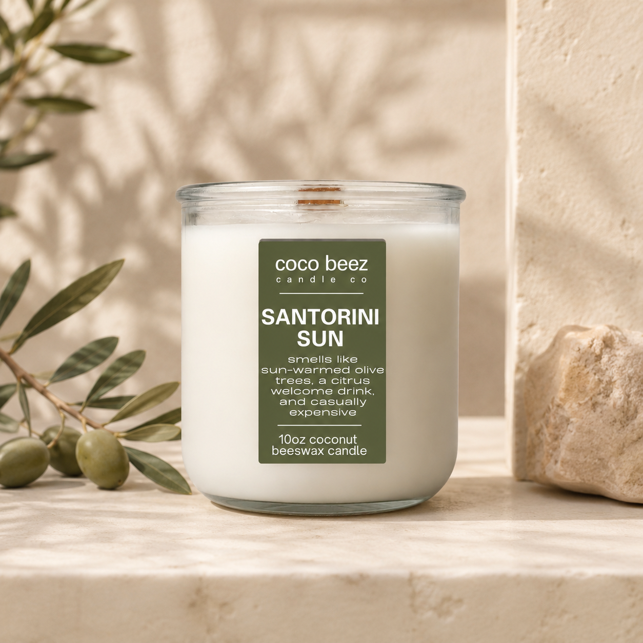 Citrus candle called Santorini Sun