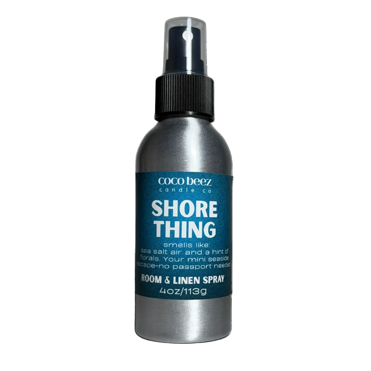 Room spray with Shore Thing on the label sea salt & orchid scent