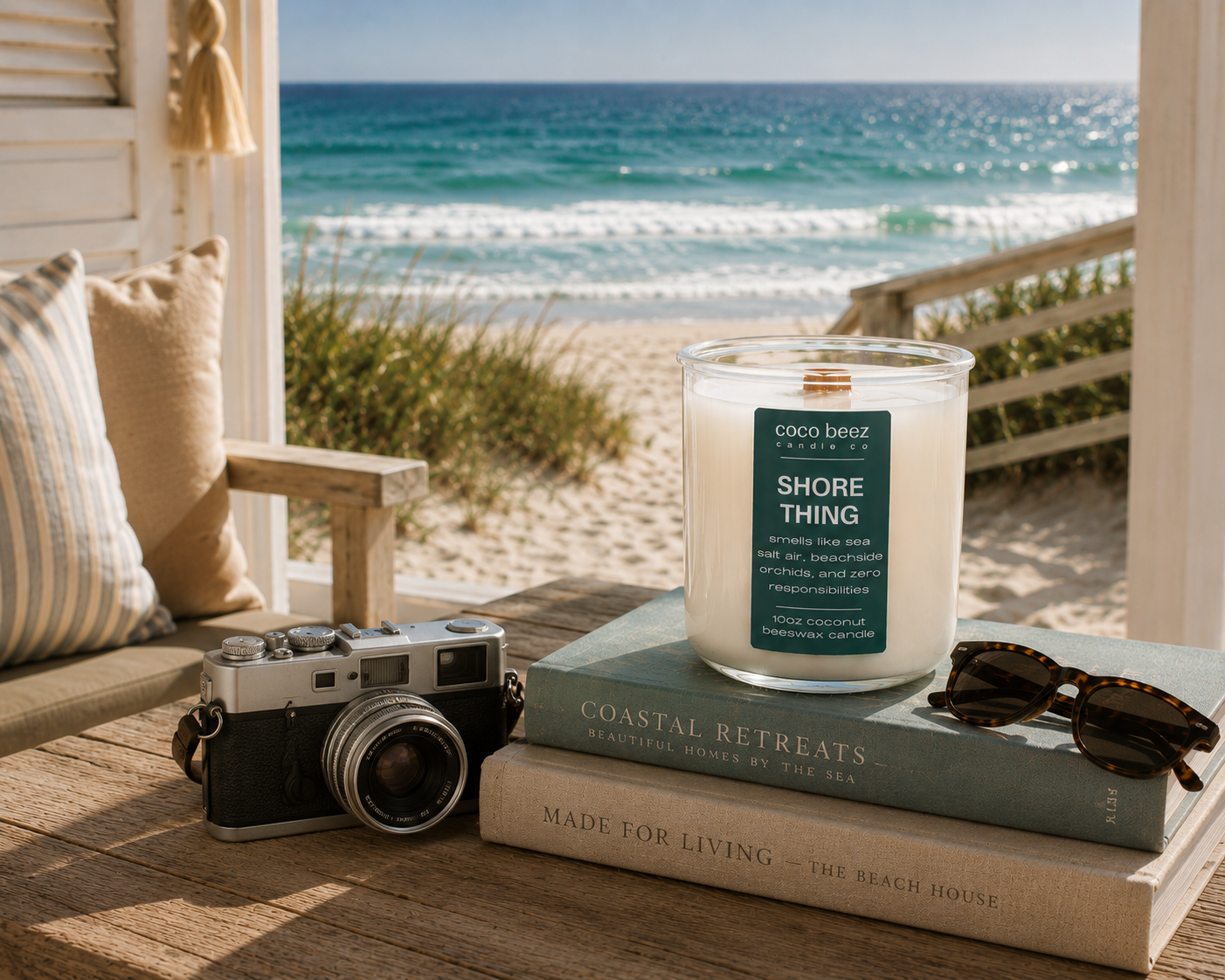 sea salt and orchid candle called shore thing