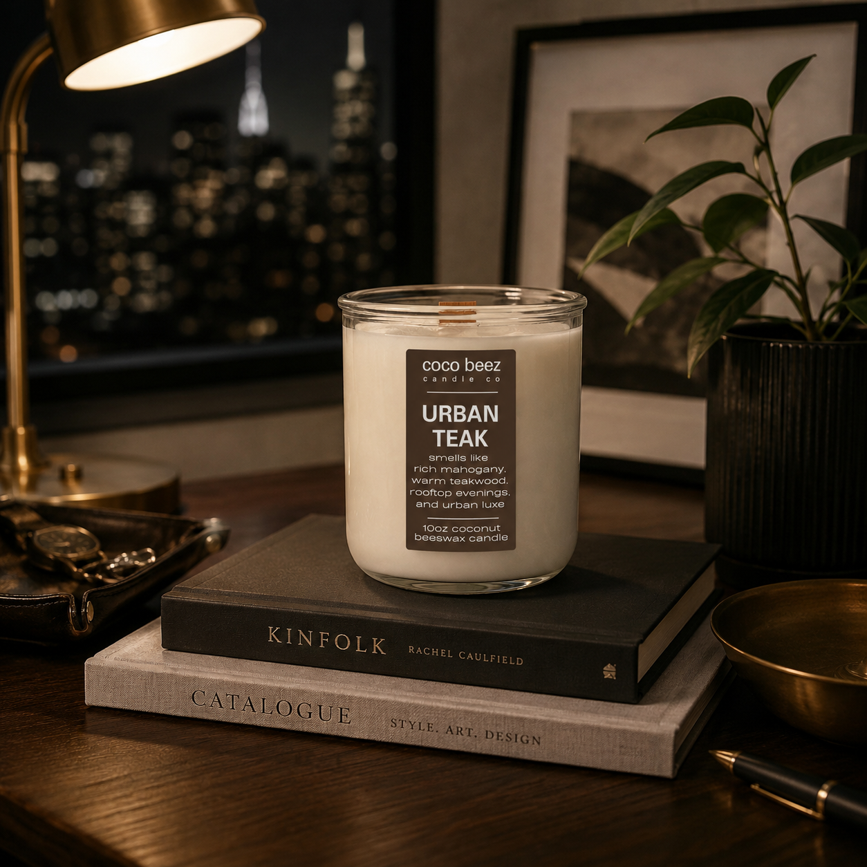 mahogany teakwood candle called urban teak