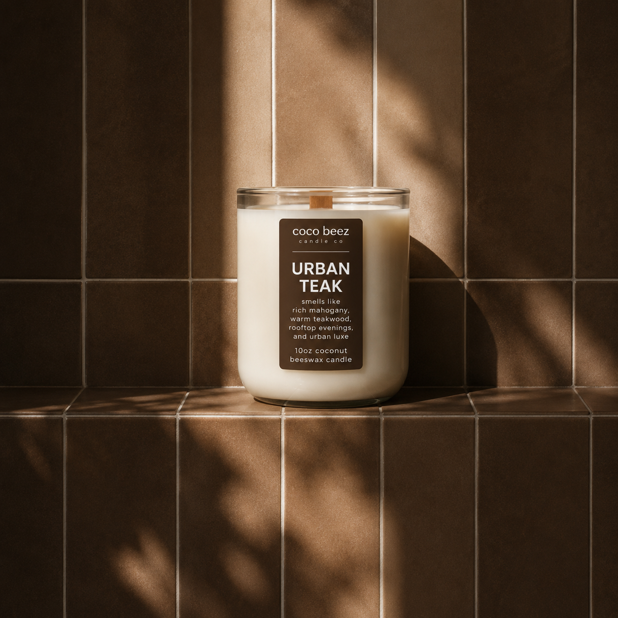 mahogany teakwood candle called urban teak